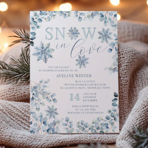 Invitation La neige en amour thème Fête des mariées d'hiver