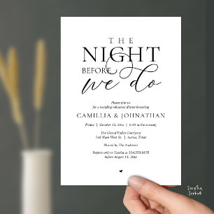 Invitation “La Nuit Avant de Nous Dire Oui” Dîner de Répétiti