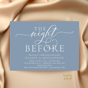 Invitation La Nuit Avant, Dîner de Répétition de Mariage Chic