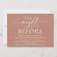 La Nuit Avant, Dîner de Répétition de Mariage Mode