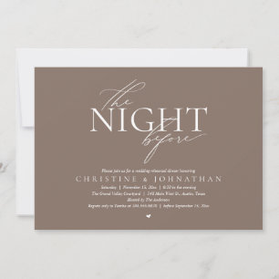 Invitation La Nuit Avant, Dîner de Répétition de Mariage Mode