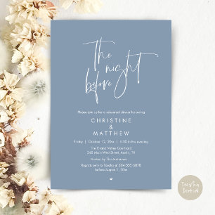 Invitation La Nuit Avant, Dîner de Répétition de Mariage Mode