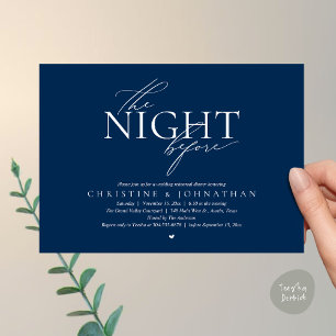 Invitation La Nuit Avant, Dîner de Répétition de Mariage Mode