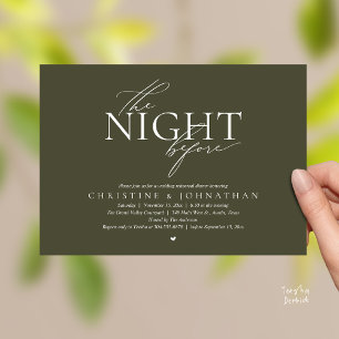 Invitation La Nuit Avant, Dîner de Répétition de Mariage Mode