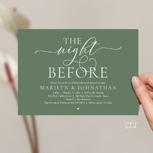 Invitation La Nuit Avant, Dîner de Répétition de Mariage Mode