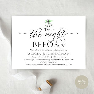 Invitation La Nuit Avant, Dîner de Répétition de Mariage Mode