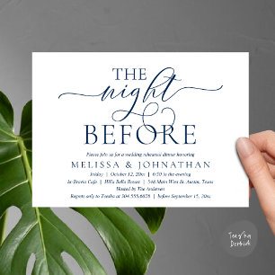 Invitation La Nuit Avant, Dîner de Répétition de Mariage Mode