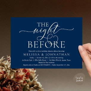 Invitation La Nuit Avant, Dîner de Répétition de Mariage Mode