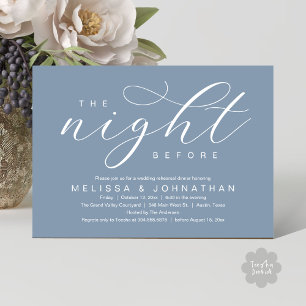 Invitation La Nuit Avant, Dîner de Répétition de Mariage Mode