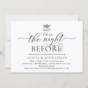 Invitation La Nuit Avant, Dîner de Répétition de Mariage Mode