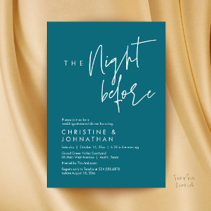 Invitation La Nuit Avant, Dîner Décontracté de Répétition de