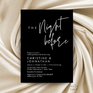 Invitation La Nuit Avant, Dîner Décontracté de Répétition de