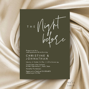 Invitation La Nuit Avant, Dîner Décontracté de Répétition de