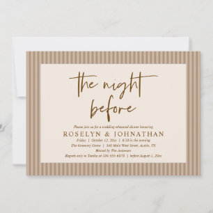 Invitation La nuit avant la répétition classique du Mariage n