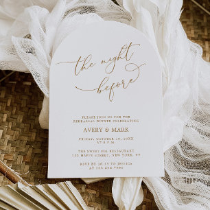 Invitation La Nuit Avant la Répétition de Mariage à l'Arche e