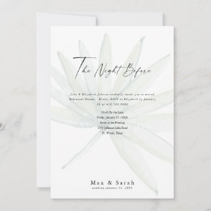 Invitation La nuit avant la répétition Mariage tropicale