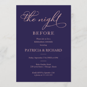 Invitation La Nuit Avant Le Dîner De Répétition De L'Huile D'