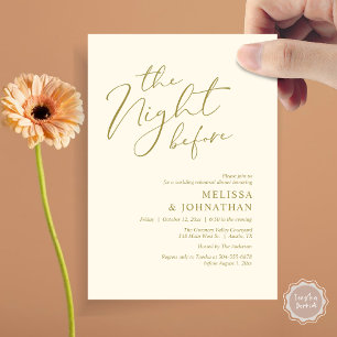 Invitation La Nuit Avant le Dîner de Répétition de Mariage Ro