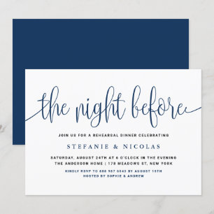 Invitation La Nuit Avant Le Dîner De Répétition De Script Ble