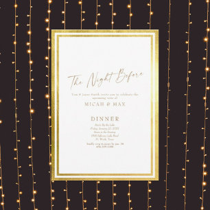 Invitation La Nuit Avant Le Dîner De Répétition Mariage D'Or