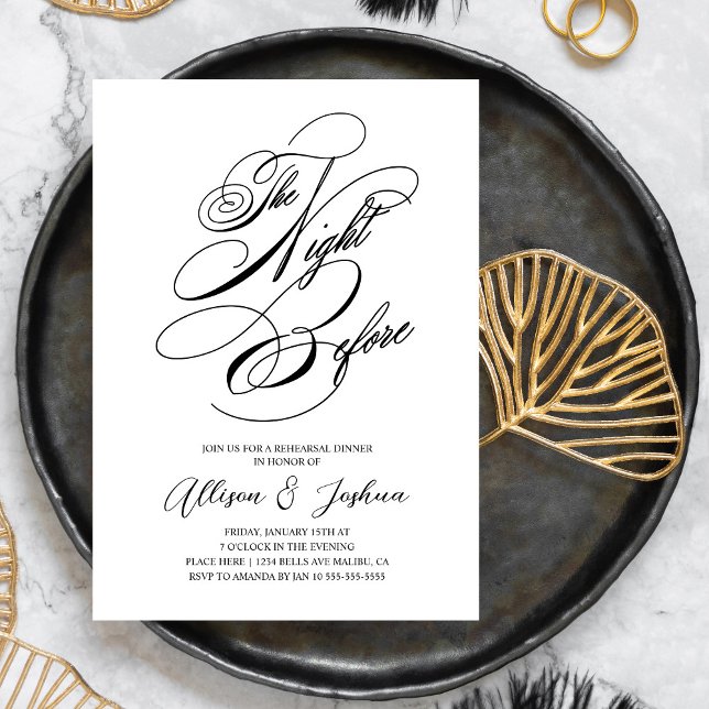 Invitation La Nuit Avant Le Dîner De Répétition Mariage Invit (Créateur téléchargé)
