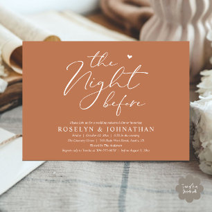 Invitation La Nuit Avant Le Dîner De Répétition Romantique De
