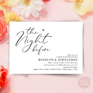 Invitation La Nuit Avant Le Dîner De Répétition Romantique De