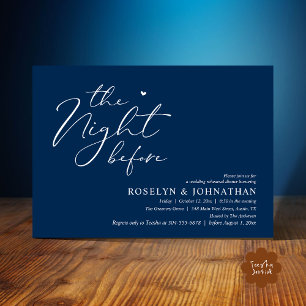 Invitation La Nuit Avant Le Dîner De Répétition Romantique De
