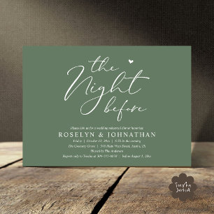 Invitation La Nuit Avant Le Dîner De Répétition Romantique De