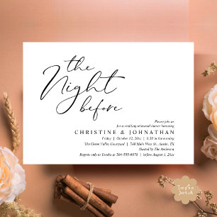 Invitation La Nuit Avant Le Dîner De Répétition Romantique De