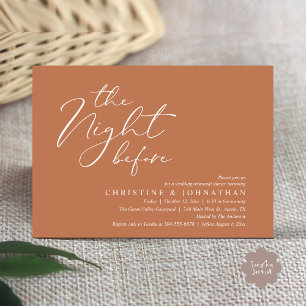 Invitation La Nuit Avant Le Dîner De Répétition Romantique De