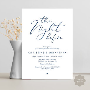Invitation La Nuit Avant Le Dîner De Répétition Romantique De