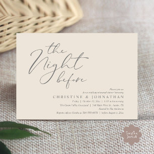 Invitation La Nuit Avant Le Dîner De Répétition Romantique De