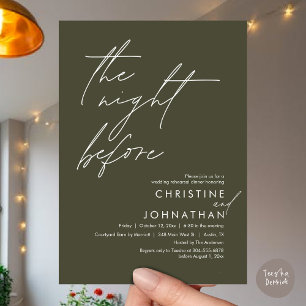 Invitation La Nuit Avant Le Dîner De Répétition Romantique De