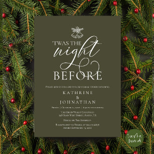 Invitation La Nuit Avant les Cloches de Mariage au Gui