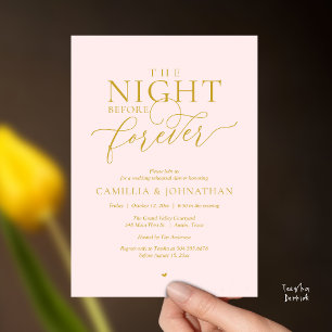 Invitation “La Nuit Avant Pour Toujours” Blush & Répétition e