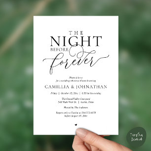 Invitation “La Nuit Avant Pour Toujours” Dîner de Répétition 