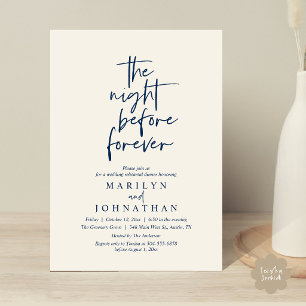 Invitation La Nuit Avant Pour Toujours, Dîner de Répétition d