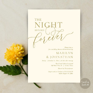 Invitation La Nuit Avant Pour Toujours, Dîner de Répétition d