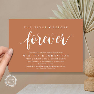 Invitation La Nuit Avant Pour Toujours, Dîner De Répétition M