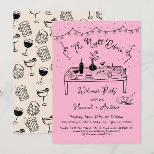 Invitation La nuit de bienvenue de Hannah avant le chihuahua