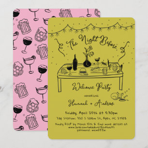 Invitation La nuit de bienvenue de Hannah avant le chihuahua