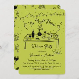 Invitation La nuit de bienvenue de Hannah avant le chihuahua