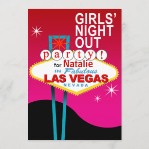 Invitation La nuit de filles Party à Las Vegas