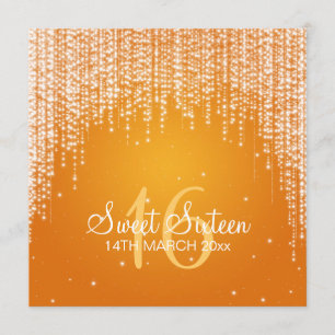 Invitation La nuit de partie de sweet sixteen brillent