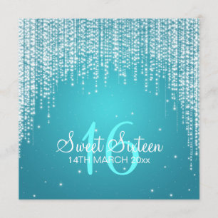 Invitation La nuit de partie de sweet sixteen brillent le