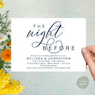 Invitation La Nuit Précédente, Dîner de Répétition de Mariage