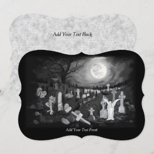 Invitation La nuit sur le cimetière - Angel avec Diable