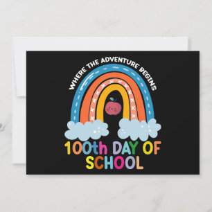 Invitation Là où l'aventure commence 100e Jours plus intellig