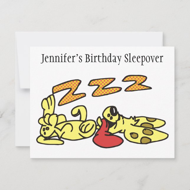 Invitation La paresse éponge (Devant)